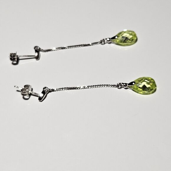 **Sale** Vintage Prime Art & Jewel Sterling Silver Dangling Yellow Green Faceted - Picture 12 of 15